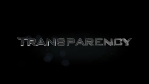 Transparency title metal text on black alpha channel background Vídeo Stock 295903365