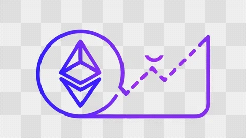 Transparent 4K Line Animation of Ethereum Crypto Blockchain Icon Vídeo Stock 337649837