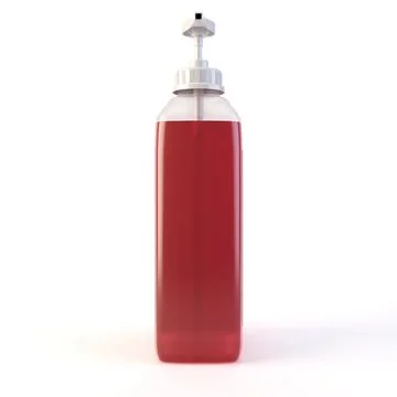 Transparent 5 Litre Cleaning Container with Pump 3D Render Stock Illustration
