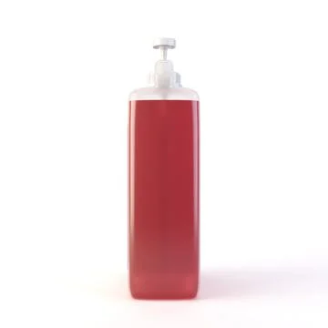 Transparent 5 Litre Cleaning Container with Pump 3D Render Stock Illustration