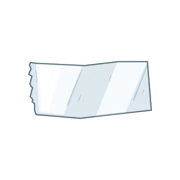 Transparent adhesive tape piece with torn edge Stock Illustration