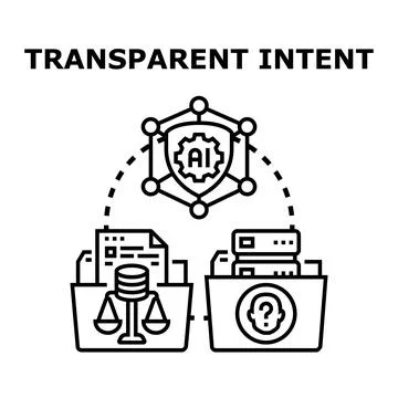 Transparent ai intent processing data and ethics イラスト素材