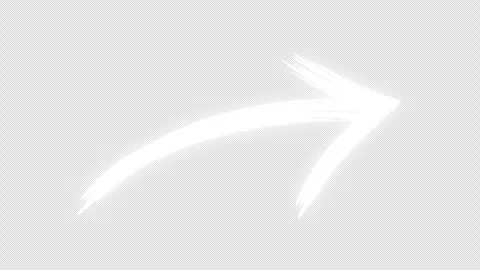 Transparent Alpha Loop Glowing Neon White Arrow Right Animation Stock Footage 338025739