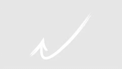 Transparent Alpha Loop White Brush Arrow Curved Left Animation Stock Footage 338025554