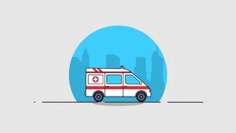 Transparent Ambulance Animation Stock Footage 272744095