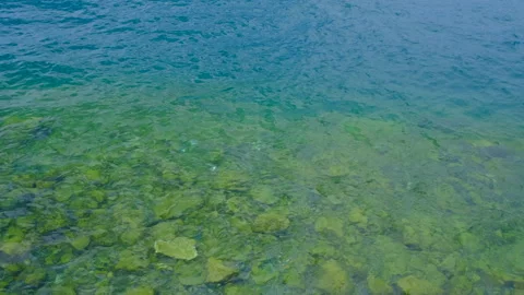 Transparent and clear water of como lake Stock Footage 250089460