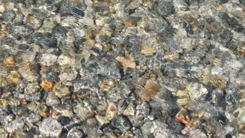Transparent and cold clean water of Lake Baikal in Siberia. Video stock 285381503