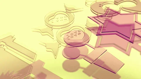 Transparent and Purple Flat  Stock Footage 1034140