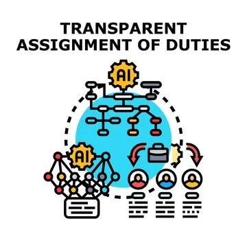 Transparent assignment of duties via artificial intelligence Stock Illustration