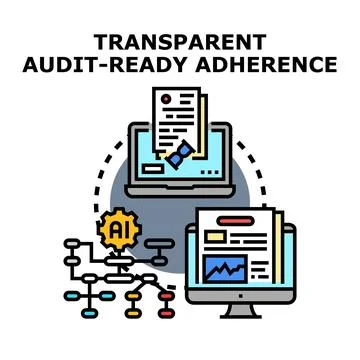 Transparent audit ready adherence digital process 库存插图