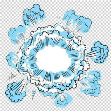 Transparent Background with Boom comic book explosion vector design Stock Illustration
