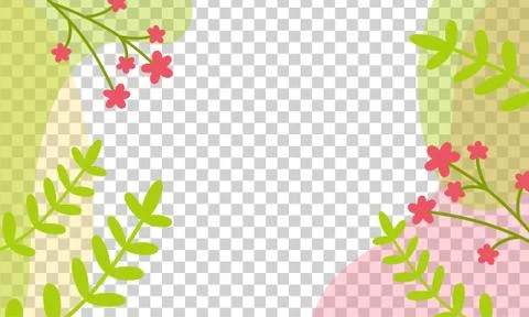 Transparent background bright with floral element Stock Illustration
