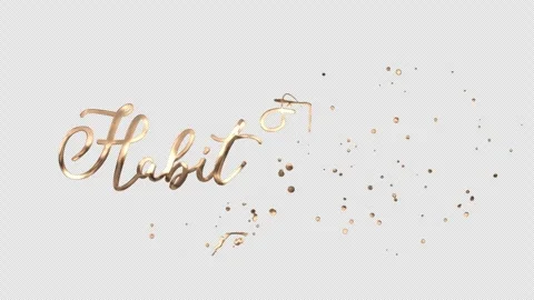 Transparent background gold habit tracker writing animation alpha channel 4K Vídeos de archivo 336849066