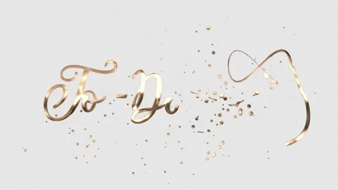 Transparent background gold handwriting animation to-do list text 4K Vídeos de archivo 336850817