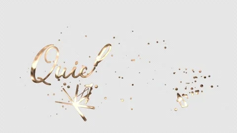Transparent background gold quick notes handwriting animation with 4K resolutio Vídeos de archivo 336850689