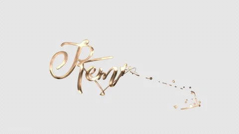 Transparent background gold 'Reminder' text animation with particle splash 4K r Vídeos de archivo 336850722