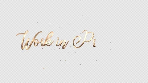 Transparent background gold script text writing animation for business 4K Vídeos de archivo 336851623