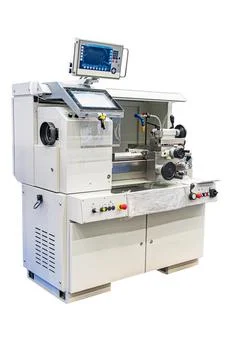 Transparent background image of a white and silver industrial machine, poss.. Stock Photos