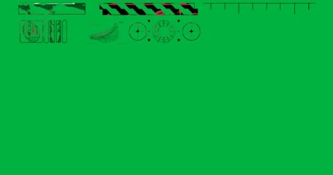 Transparent background loading starting HUD elements emerging fading and holding Stock Footage 317284333