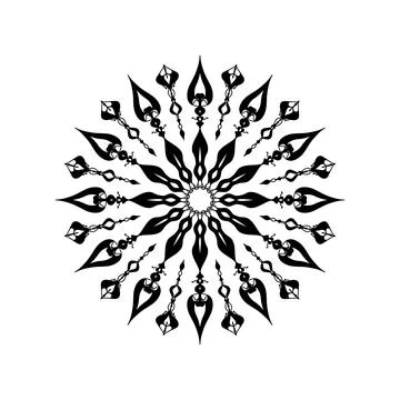 Transparent background mandala Stock Illustration