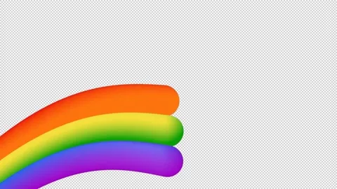 On a transparent background, three three three-dimensional stripes painted in Stock Footage 201150073