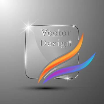 Transparent banner with collorfull elements Stock Illustration