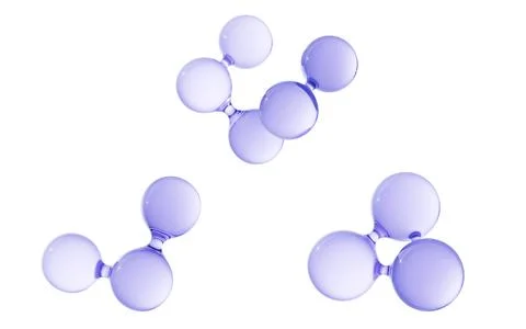 Transparent biological molecule, 3d rendering. 스톡 사진