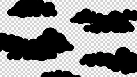Transparent Black Cloud Illustration Stock Illustration