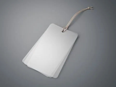 Transparent blank label. 3d rendering Illustrazione stock