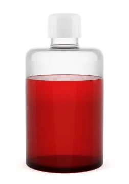 Transparent blank shampoo bottle isolated on white background Stock Illustration