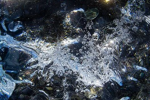 Transparent block of ice Stock Photos