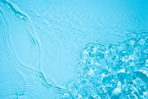 Transparent blue colored clear calm water surface texture Stock Illustration