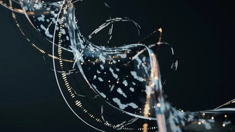 Transparent blue DNA structure with details, 3d rendering. Stock Footage 333440225