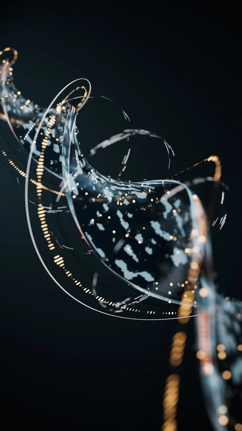Transparent blue DNA structure with details, 3d rendering. Stock Footage 333440449
