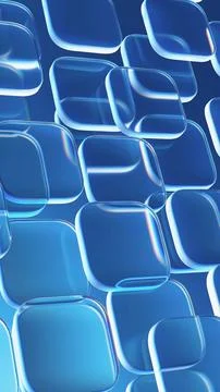 Transparent Blue Glass Cube Pattern 스톡 일러스트