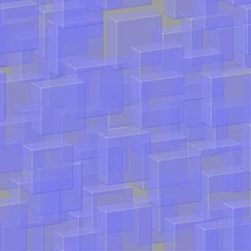 Transparent Blue Tiles Seamless Pattern, 3D Illustration Illustrazione stock