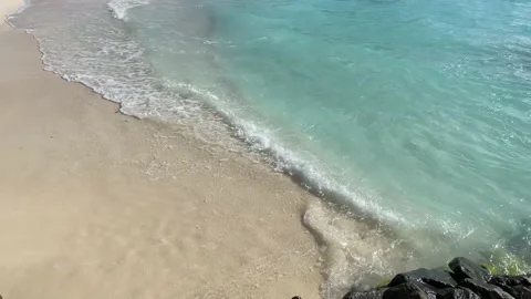 Transparent blue water waves Stock Footage 208685015