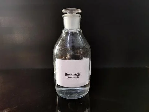 Transparent bottle filled with reagent solution 15 Stock Photos
