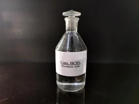 Transparent bottle filled with reagent solution 12 Stock Photos