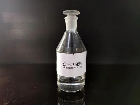 Transparent bottle filled with reagent solution 11 Stock Photos