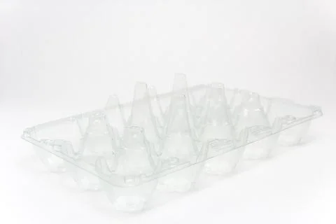 Transparent box isolated on white background Stock Photos