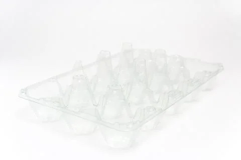 Transparent box isolated on white background Stock Photos