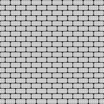 Transparent brick wall background. Seamless repeating pattern.  Stock Illustration