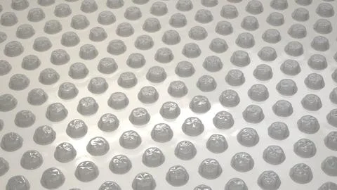 Transparent bubble film dot array simulates Ilustração Stock