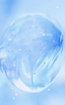 Transparent bubble with gradient colors, 3d rendering. Stock Illustration