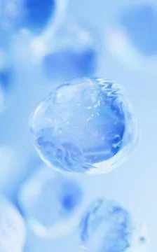 Transparent bubble with gradient colors, 3d rendering. Stock Illustration