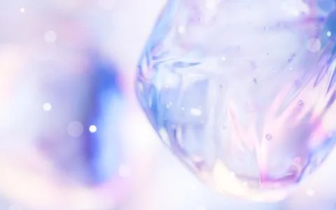 Transparent bubble with gradient colors, 3d rendering. Stock Illustration