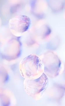 Transparent bubble with gradient colors, 3d rendering. Stock Illustration