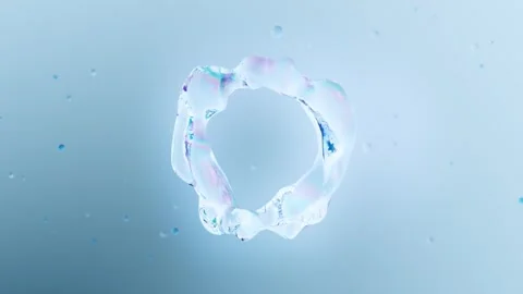 Transparent bubble ring dynamic background Stock Footage 321674099