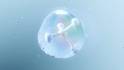 Transparent bubble ring dynamic background Stock Footage 321674101